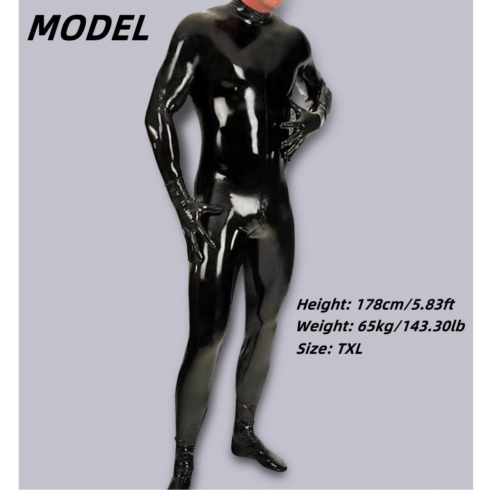 TaRiss's Latex Black Bodysuit for BDSM Role Play Sex Game