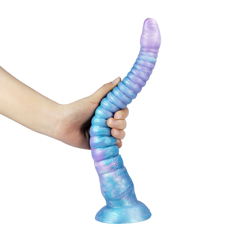 TaRiss's Long Anal Plug with Suction Base Glow-in-the-dark Tentacle Dildo