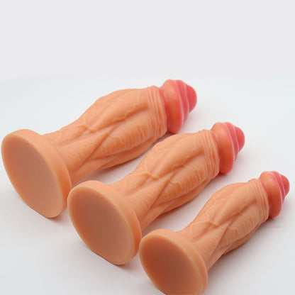 TaRiss's Realistic Dildo Silicone Thick Anal Plug with Suction Base - tarisss.com