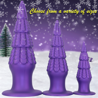 TaRiss's Anal Plug with Powerful Suction Base Silicone Christmas Dildos “Christmas Tree"