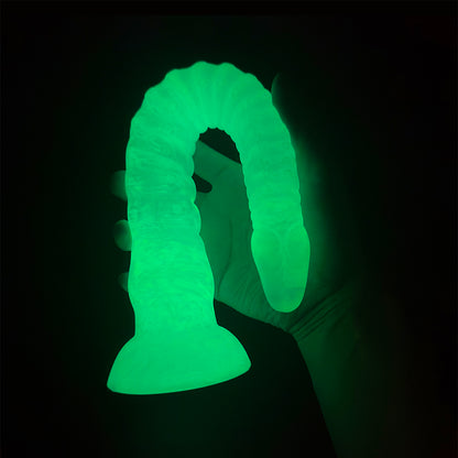 TaRiss's Long Anal Plug with Suction Base Glow-in-the-dark Tentacle Dildo