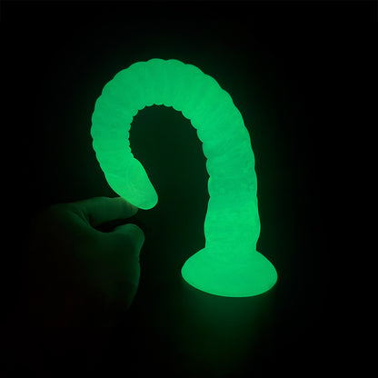 TaRiss's Long Anal Plug with Suction Base Glow-in-the-dark Tentacle Dildo