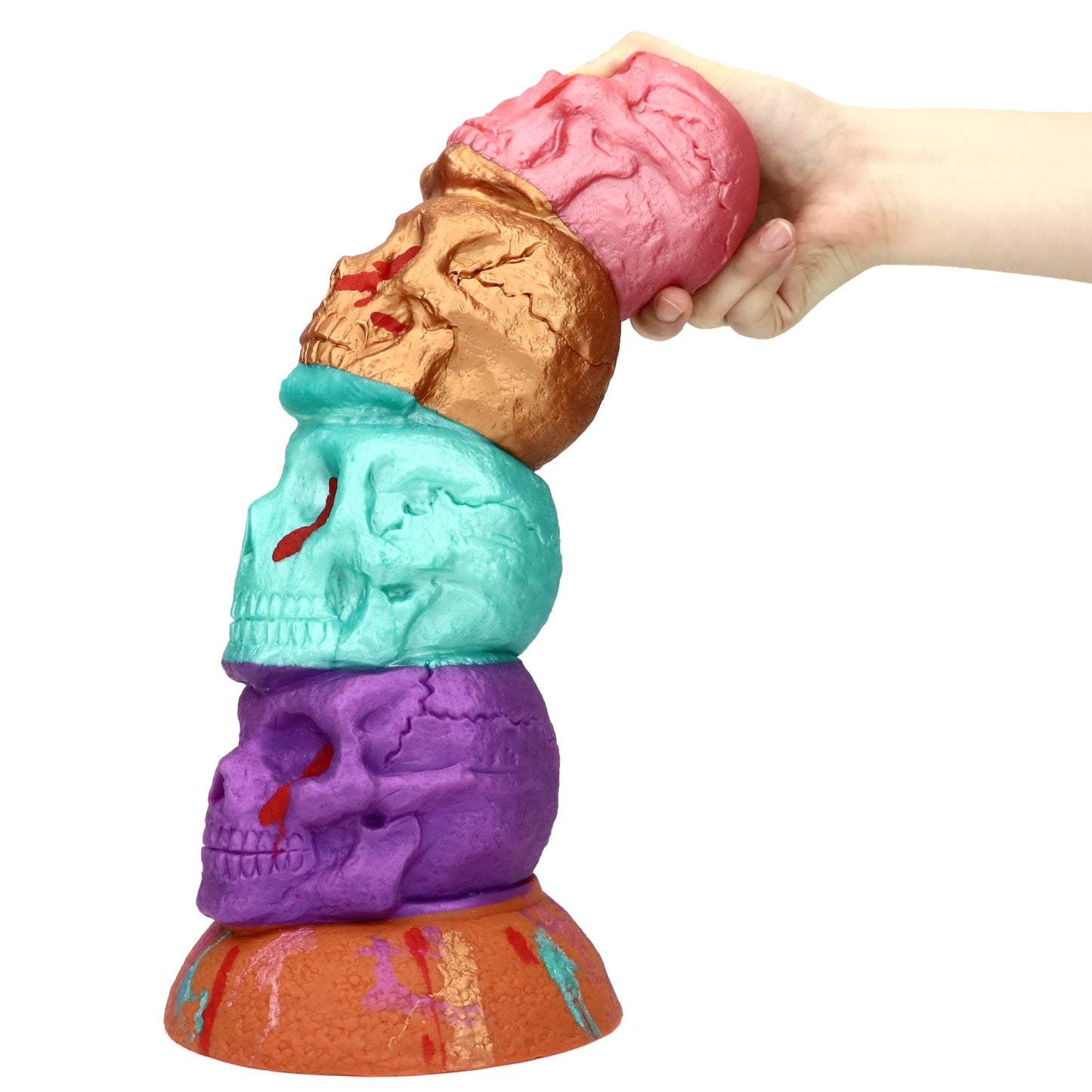 TaRiss's Skull Fantasy Dildo with Suction Cup Base Silicone Thick Anal Plug for Advanced Players