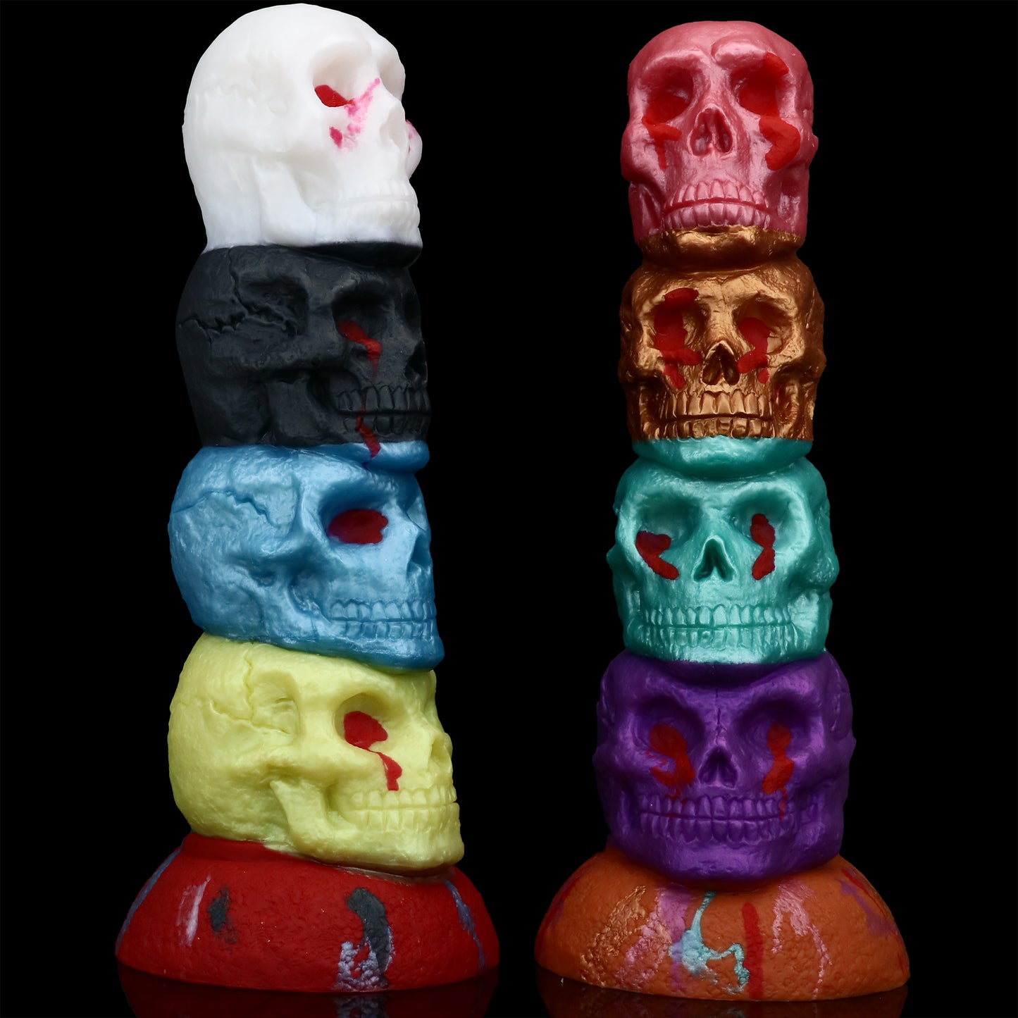 TaRiss's Skull Fantasy Dildo with Suction Cup Base Silicone Thick Anal Plug for Advanced Players