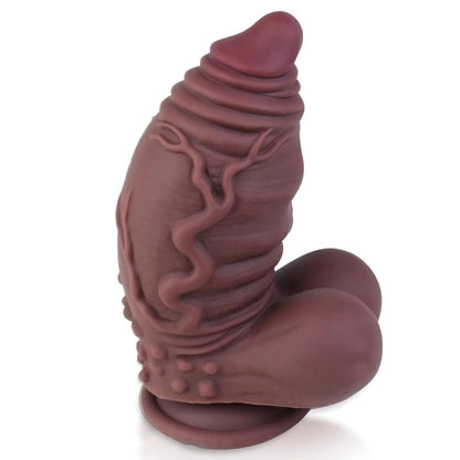 TaRiss's Silicone Realistic Dildo Reddish-Brown 6.10 Inch “The Ugly" - tarisss.com