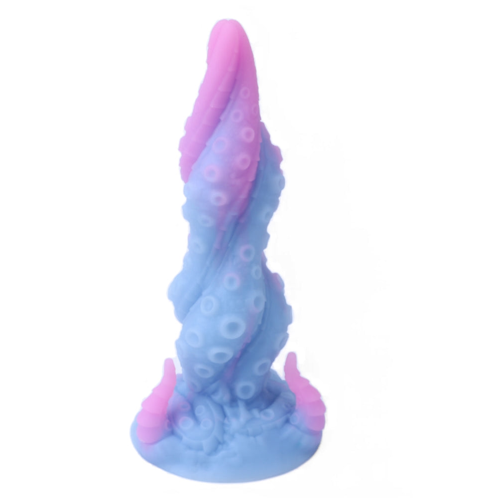 MAPARON Silicone Anal Plug Fantasy Dildo with Suction Cup Base 9.56 Inch "Noctilucent Tentacle“