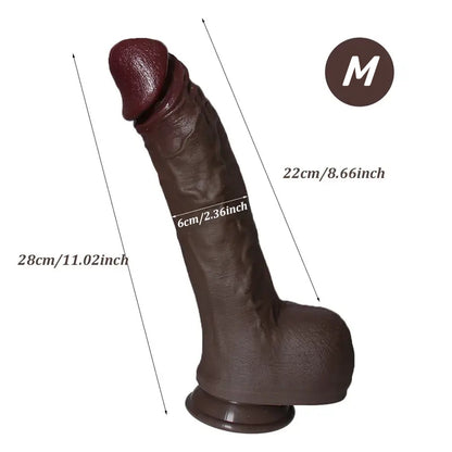 TaRiss's Realistic Dildo with Suction Base Lifelike Big Black Cock Silicone Anal Plug