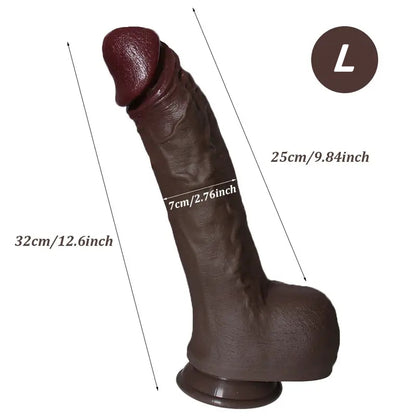 TaRiss's Realistic Dildo with Suction Base Lifelike Big Black Cock Silicone Anal Plug