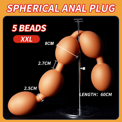 TaRiss’s Anal Beads Silicone Anal Chain 7 Sizes Suitable for Starters to Advanced Players