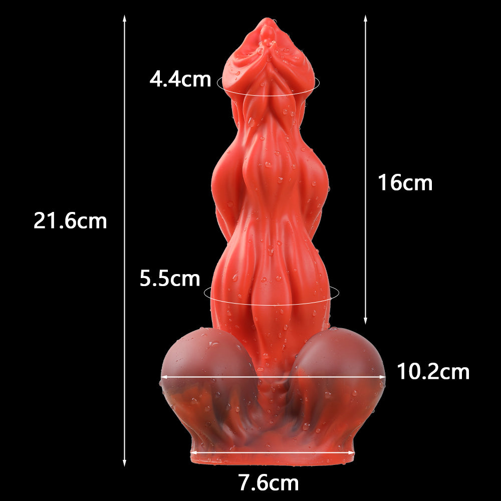 MAPARON Silicone Anal Plug with Suction Cup Base "Red Pepper"