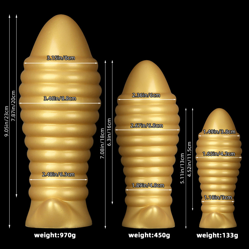 TaRiss's Anal Plug with Suction Base Silicone Dildo for Width and Depth Play - tarisss.com