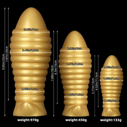 TaRiss's Anal Plug with Suction Base Silicone Dildo for Width and Depth Play - tarisss.com