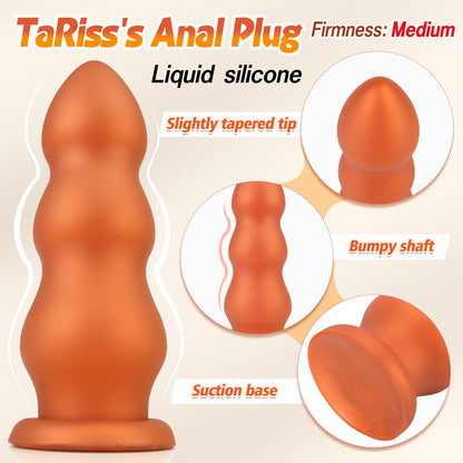 TaRiss's Silicone Anal Plug Flexible Fantasy Dildo with Suction Cup Base - tarisss.com