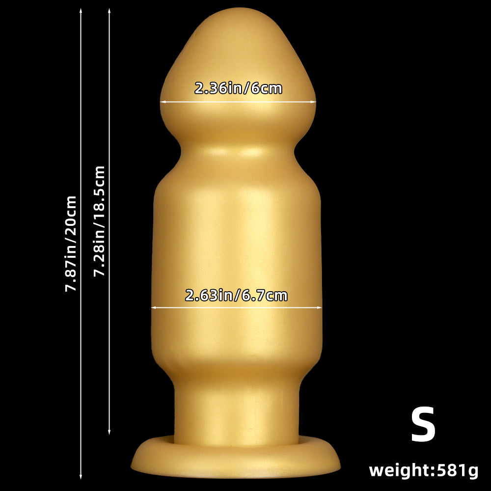 TaRiss's Anal Plug with Suction Base Silicone Dildo for Intermediates to Advanced Players