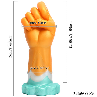 TaRiss's Realistic Hand Dildo Lifelike Large Fist Anal Plug with Suction Cup Base Silicone Clenched Butt Plug for Advanced Players