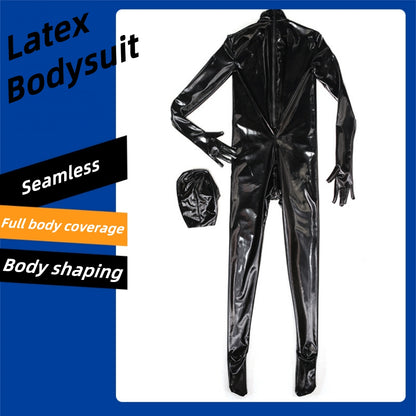 TaRiss's Latex Black Bodysuit for BDSM Role Play Sex Game