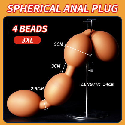 TaRiss’s Anal Beads Silicone Anal Chain 7 Sizes Suitable for Starters to Advanced Players