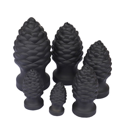 TaRiss's Silicone Anal Plug with Suction Base for Beginners to Advanced Players "Pinecone"