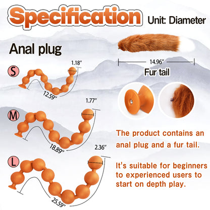 TaRiss's 9 Beads Balls Plug Tail Butt Plug - tarisss.com