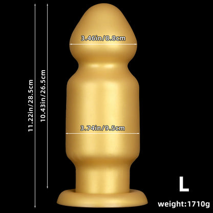 TaRiss's Anal Plug with Suction Base Silicone Dildo for Intermediates to Advanced Players