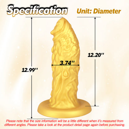 TaRiss's Realistic Dildo with Wide Suction Base Silicone Anal Plug for Advanced Players