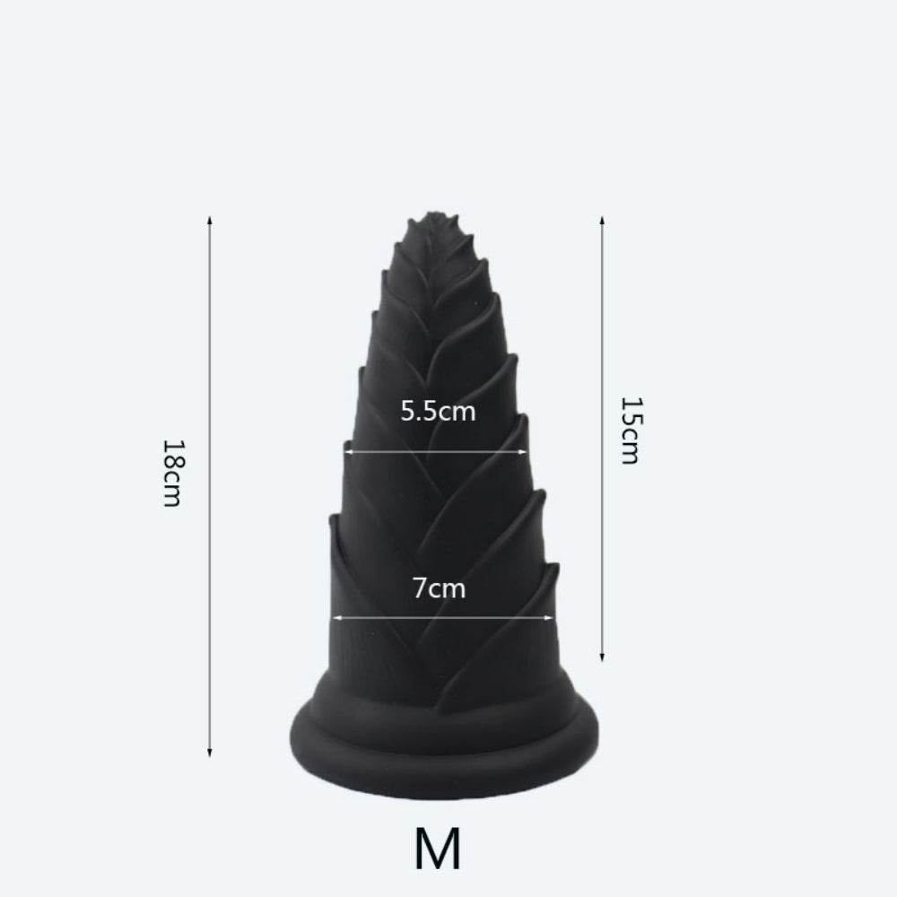 MAPARON Silicone Anal Plug with Strong Suction Cup Base “Bamboo Shoot" - tarisss.com