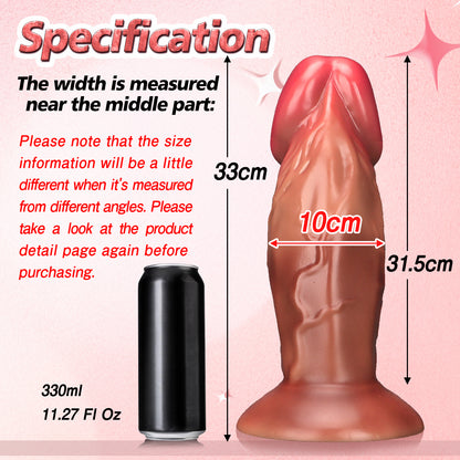 TaRiss's Realistic Dildo with Suction Cup Base 12.99 Inch "Big Dude" - tarisss.com