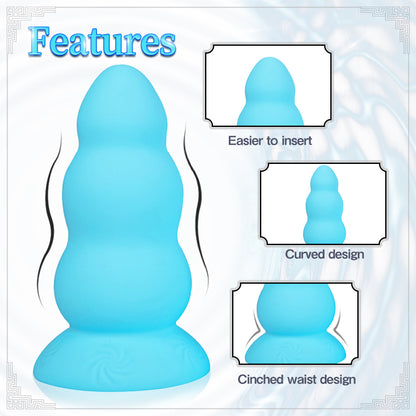 TaRiss's Embossing Dildo Plug "Blue Fantasy"