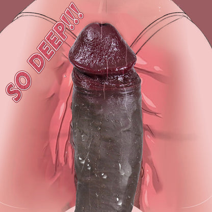 TaRiss's Realistic Dildo Silicone Dark Brown Dildo Anal Plug with Suction Base “Whispering Moon”