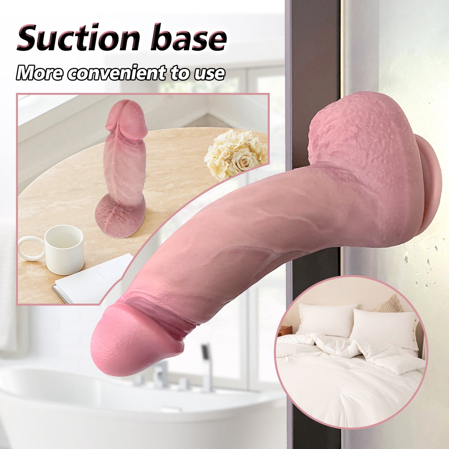 TaRiss's Realistic Dildo with Suction Cup Base Silicone Anal Plug for Advanced Players 11.81 Inch - tarisss.com