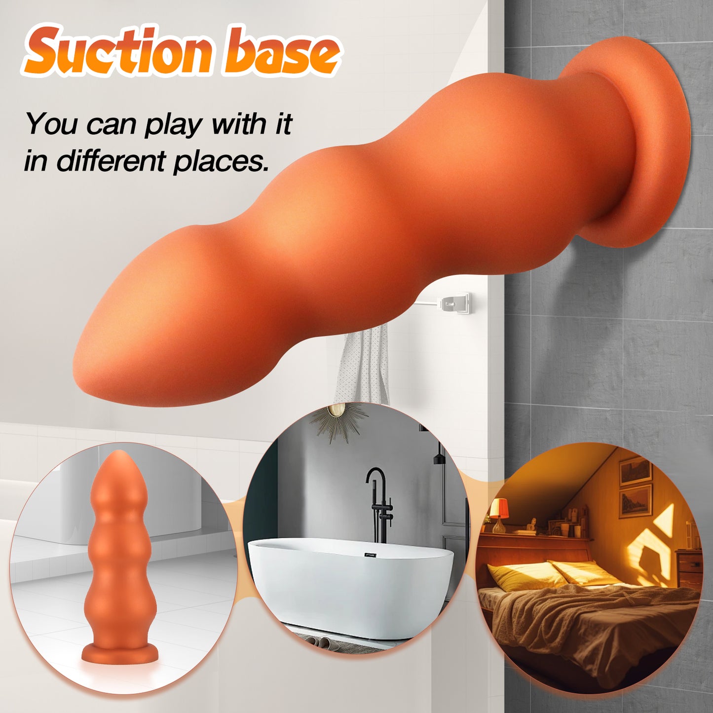 TaRiss's Silicone Anal Plug Flexible Fantasy Dildo with Suction Cup Base - tarisss.com