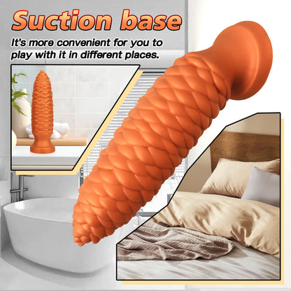 TaRiss's Silicone Anal Plug with Strong Suction Cup Base "Pinecone II" - tarisss.com