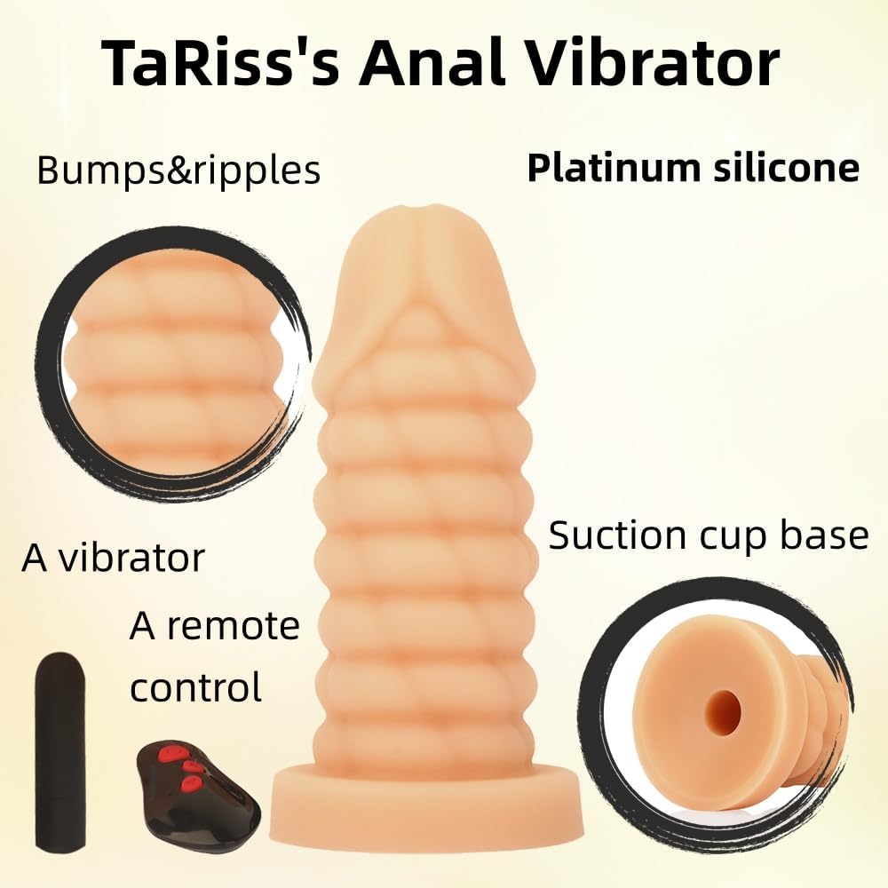 TaRiss's Dildo with Vibrator Vibrator with 10 Vibration Modes Plug with Suction Cup Design Beige - tarisss.com