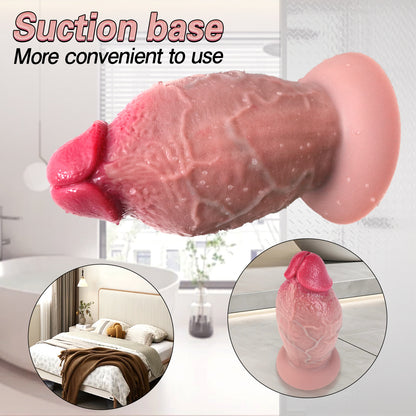 TaRiss's Realistic Dildo with Suction Cup Base Silicone Flesh Dildo for Advanced Players - tarisss.com