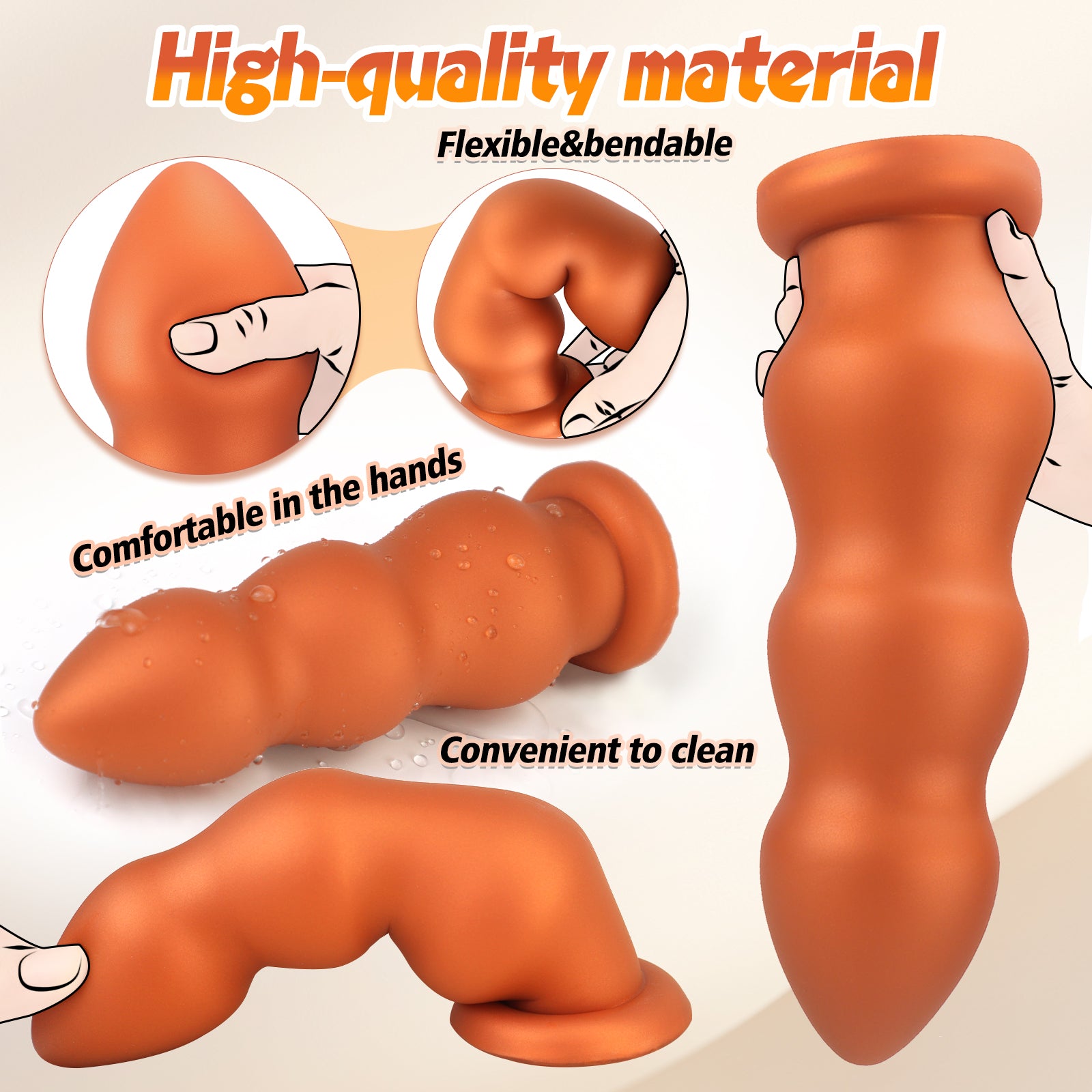 TaRiss's Silicone Anal Plug Flexible Fantasy Dildo with Suction Cup Base - tarisss.com