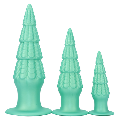 TaRiss's Anal Plug with Powerful Suction Base Silicone Christmas Dildos “Christmas Tree"