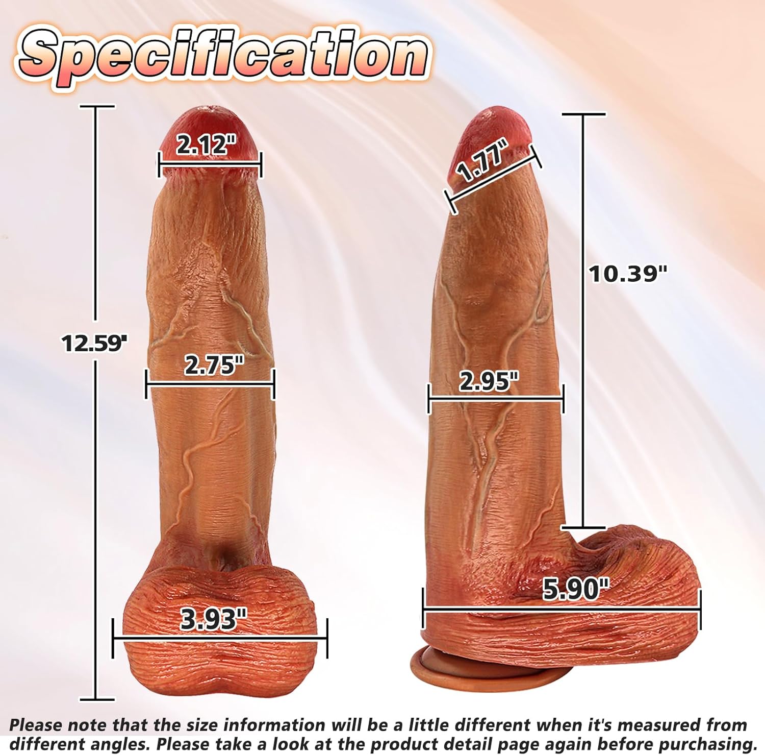 TaRiss's Silicone Realistic Dildo for Man Women Couple Brown 12.59 Inch - tarisss.com