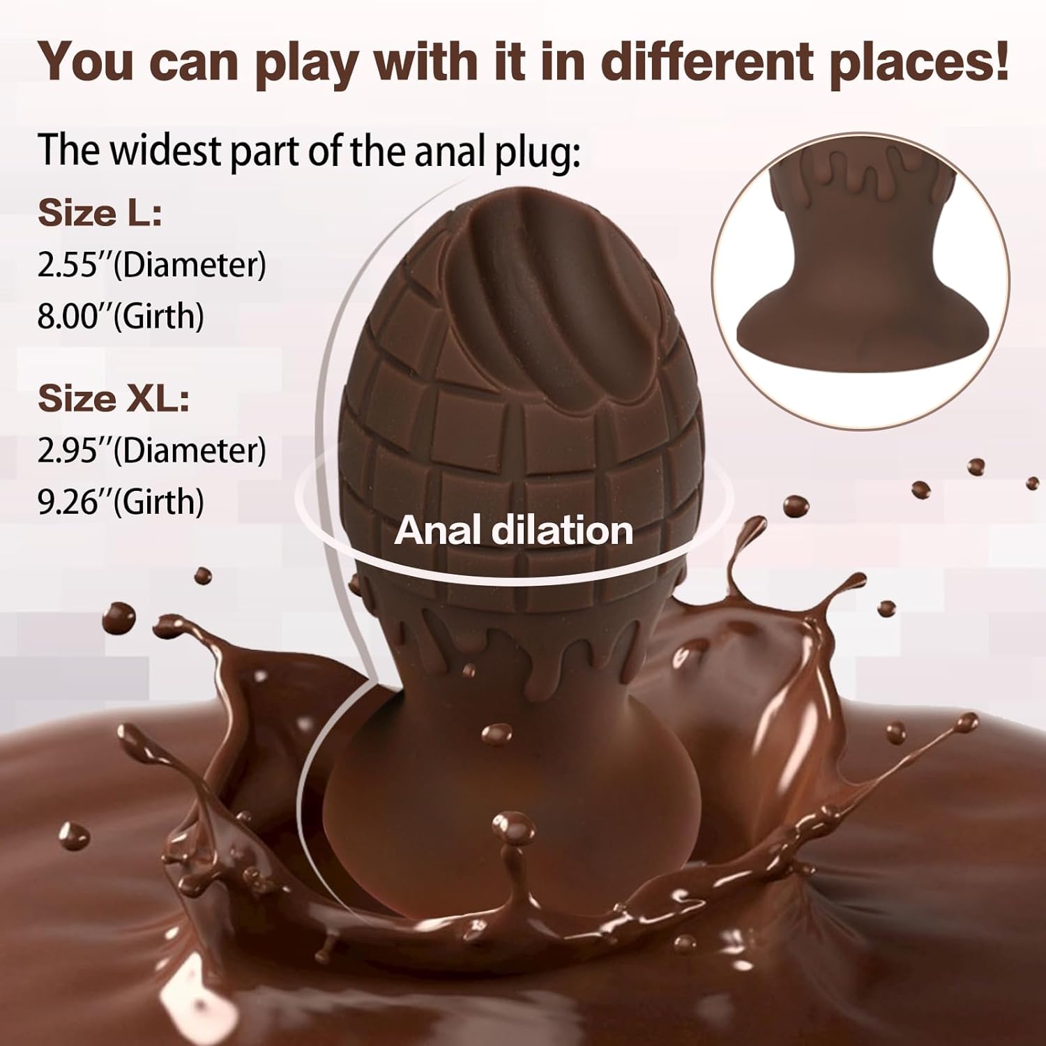 TaRiss's Chocolate anal plug “ Grenade” - tarisss.com