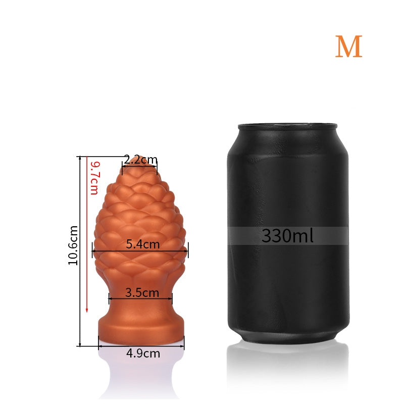 TaRiss's Silicone Anal Plug with Suction Base for Beginners to Advanced Players "Pinecone"