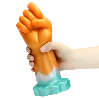 TaRiss's Realistic Hand Dildo Lifelike Large Fist Anal Plug with Suction Cup Base Silicone Clenched Butt Plug for Advanced Players