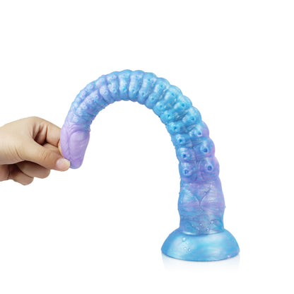 TaRiss's Long Anal Plug with Suction Base Glow-in-the-dark Tentacle Dildo