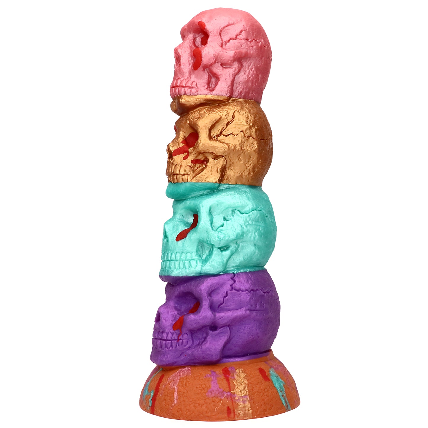 TaRiss's Skull Fantasy Dildo with Suction Cup Base Silicone Thick Anal Plug for Advanced Players