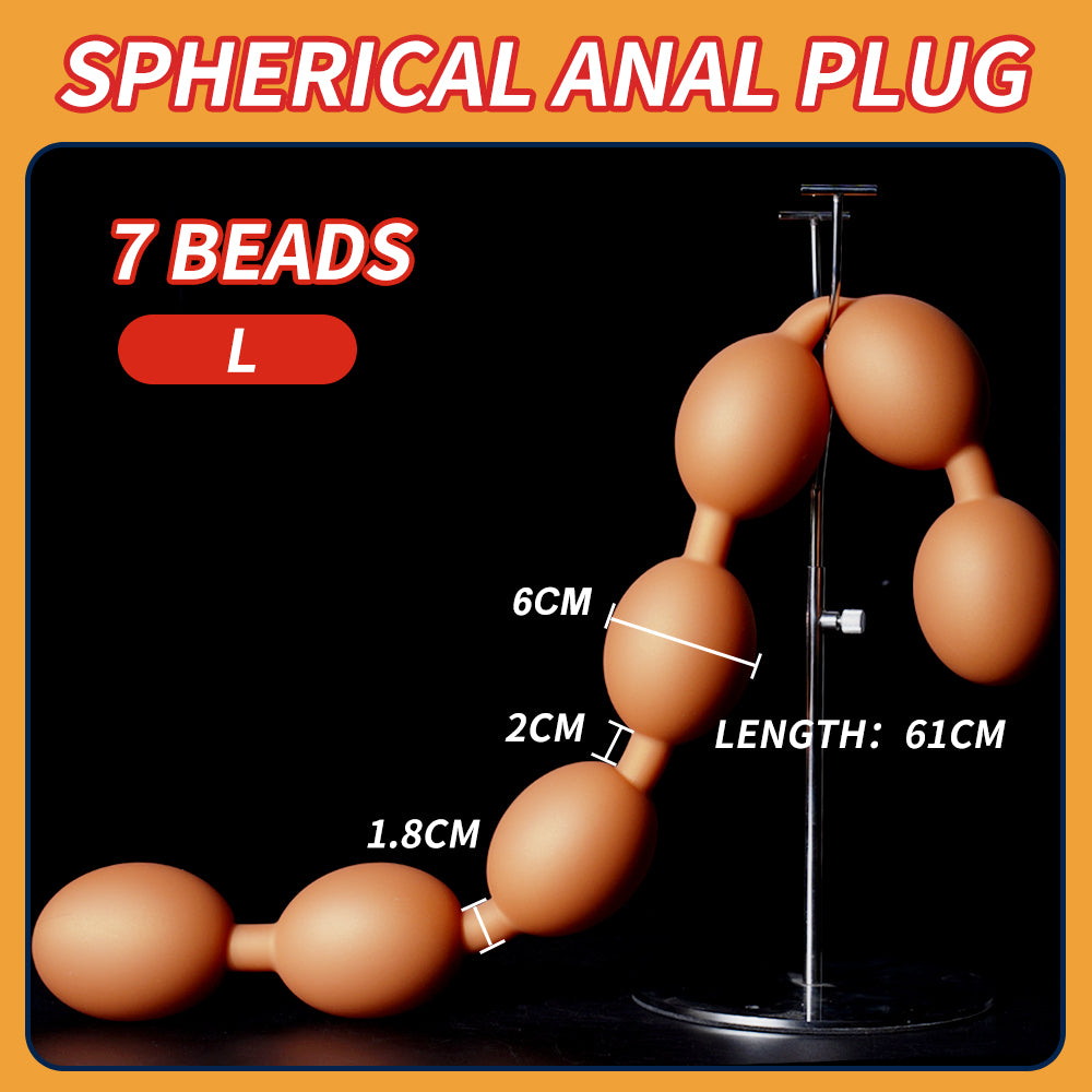 TaRiss’s Anal Beads Silicone Anal Chain 7 Sizes Suitable for Starters to Advanced Players