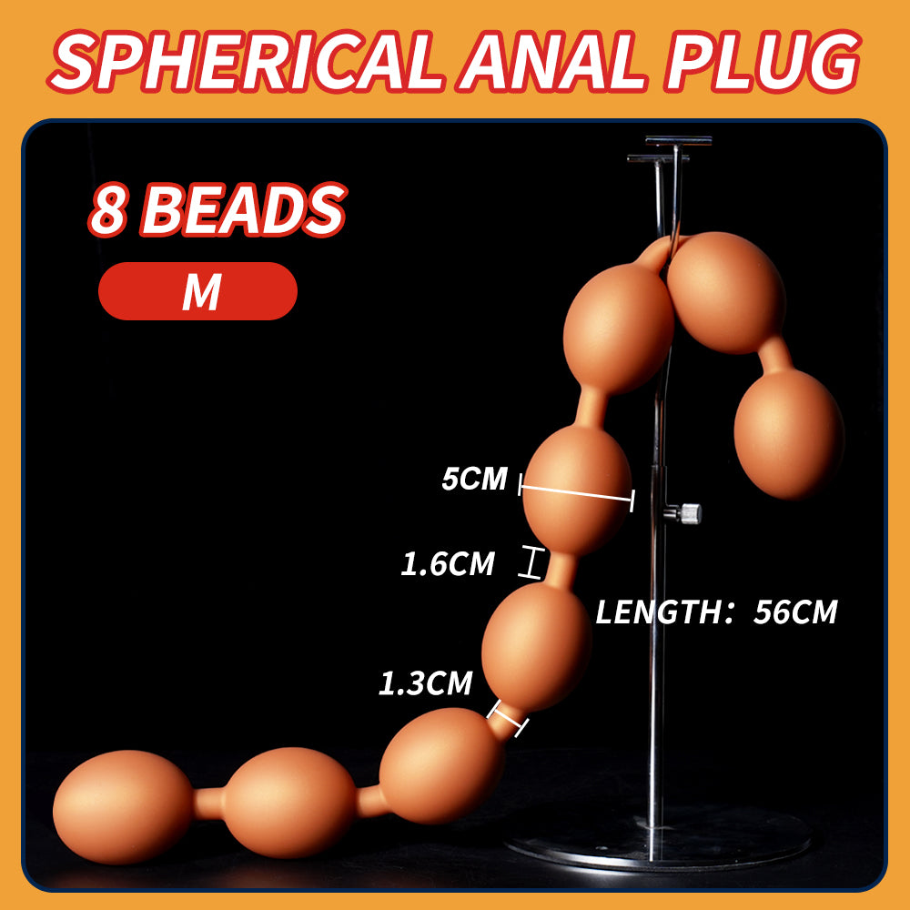 TaRiss’s Anal Beads Silicone Anal Chain 7 Sizes Suitable for Starters to Advanced Players