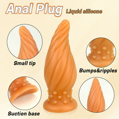 MAPARON Silicone Anal Plug with Suction Cup Base XL 8.66 Inch - tarisss.com