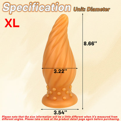 MAPARON Silicone Anal Plug with Suction Cup Base XL 8.66 Inch - tarisss.com