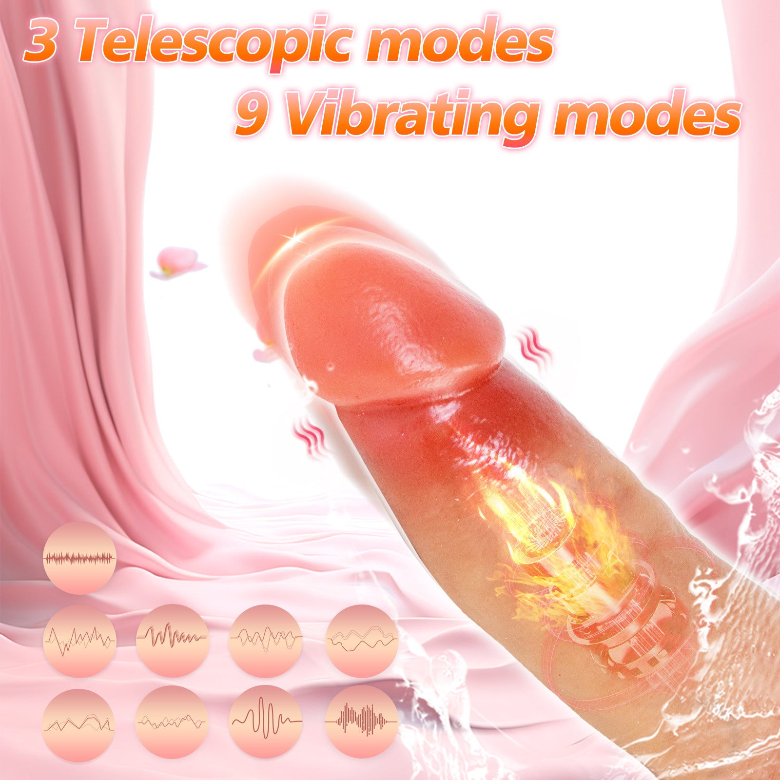 MAPARON Realistic Dildo Vibrator with Suction Base 9.44 Inch - tarisss.com