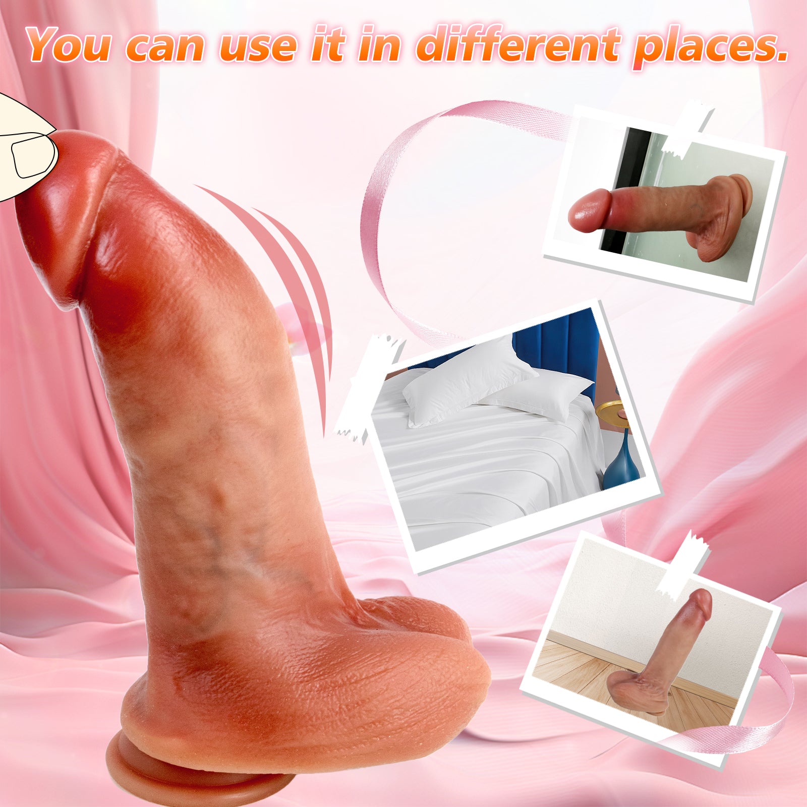 MAPARON Realistic Dildo Vibrator with Suction Base 9.44 Inch - tarisss.com