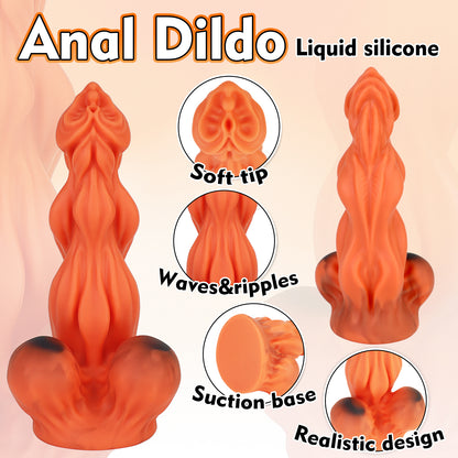 MAPARON Silicone Anal Plug with Suction Cup Base "Red Pepper"