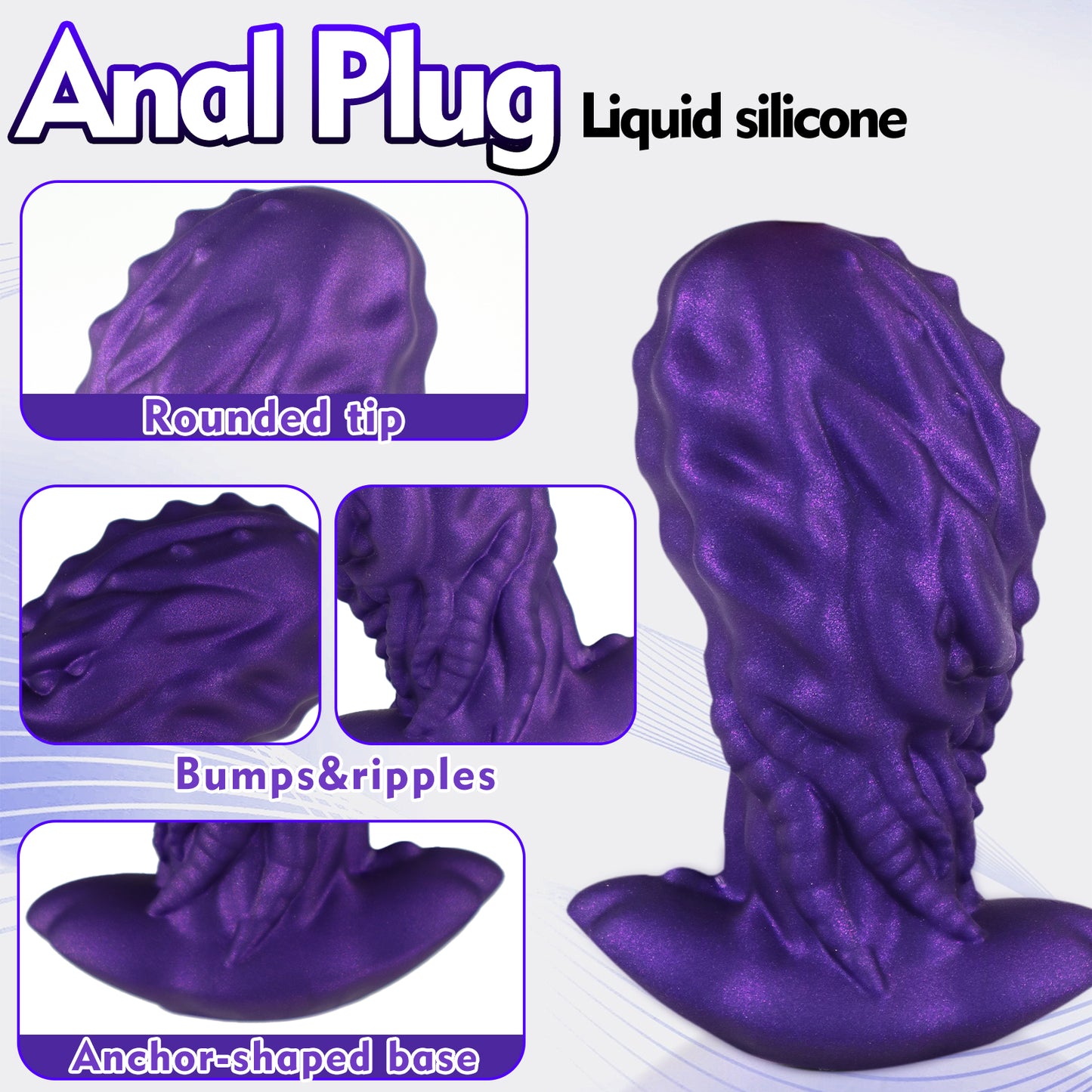 MAPARON Silicone Anal Plug with Anchor-shaped Base "Purple Badass"